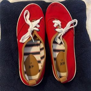 Red H&M sneakers